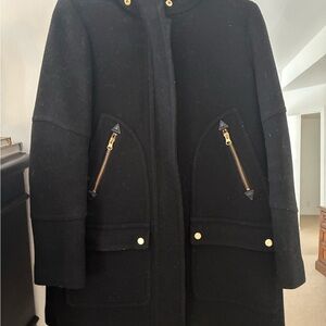 J. Crew Black Utility Jacket with Gold Accents